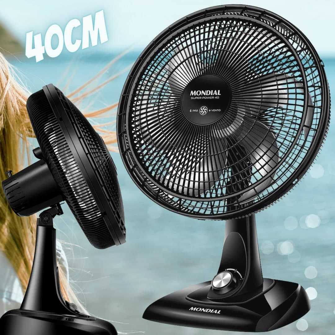 Ventilador de Mesa Mondial Super Power VSP-40-B - 40cm 3 Velocidades na Magazine Luiza