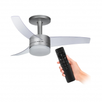 Ventilador De Teto Arno Ultimate Bivolt Prata VX15, 150W, Controle Remoto, 6 Velocidades, 4 Funções E Iluminação Para 2 Lâmpadas na Amazon