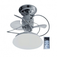 Ventilador De Teto Com Controle Remoto Atenas 3 Pás 41 Cm Cromado Bivolt Treviso na Leroy Merlin