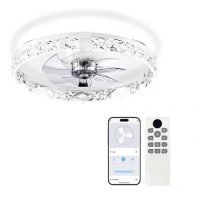 Ventilador De Teto Hivento Com App, Controle Remoto, LED Dimerizável E Motor Silencioso DC (110/220V) na Amazon