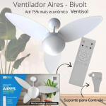 Ventisol Ventilador de teto aires INVERTER com controle remoto bivolt na Amazon
