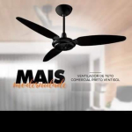 Ventisol Ventilador de Teto Comercial, Preto, 3 Pás, 127V na Amazon