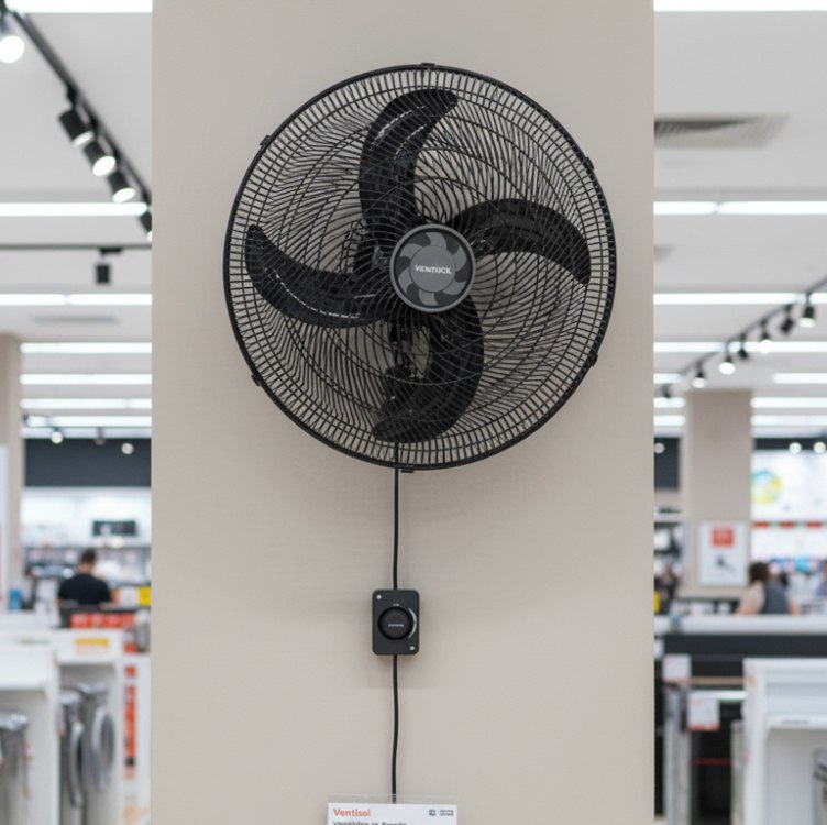 Ventisol Ventilador Osc Parede monta facil 50cm 6p preto 127V premium na Amazon