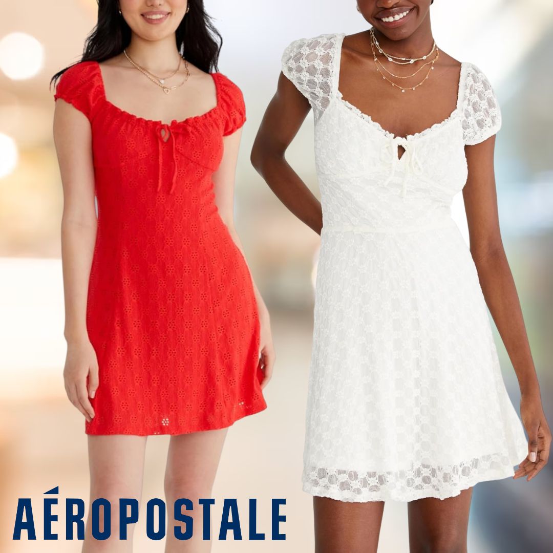 Vestido casual Ss Eyelet Knit AEROPOSTALE – Feminino na Amazon