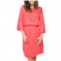 Vestido Enfim Manga 7/8 Sino na Americanas