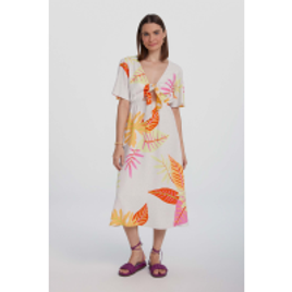 Vestido Feminino Midi Estampado Evasê - Hering na Outlet Espaço Hering