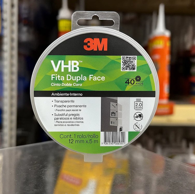VHB, 3M, Fita Dupla-face, 4910, 12mmx5m, 1 rolo na Amazon