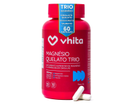 Vhita Magnesio Quelato Trio, Dimalato, Bisglicinato e Taurato, com Vitamina B6, 60 Cápsulas na Amazon