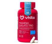 Vhita Magnesio Quelato Trio, Dimalato, Bisglicinato e Taurato, com Vitamina B6, 60 Cápsulas na Amazon