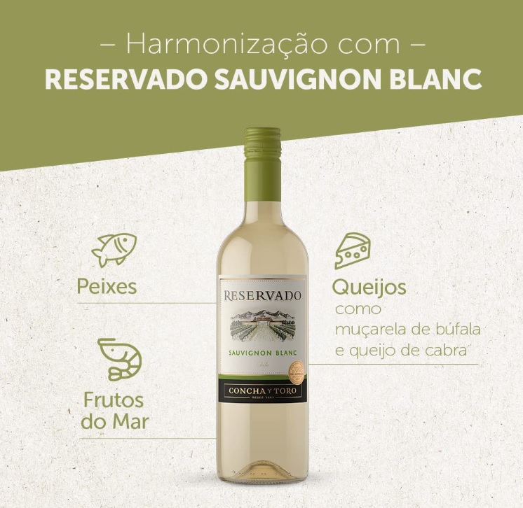 Vinho Chileno Reservado Sauvignon Blanc 750ml na Amazon