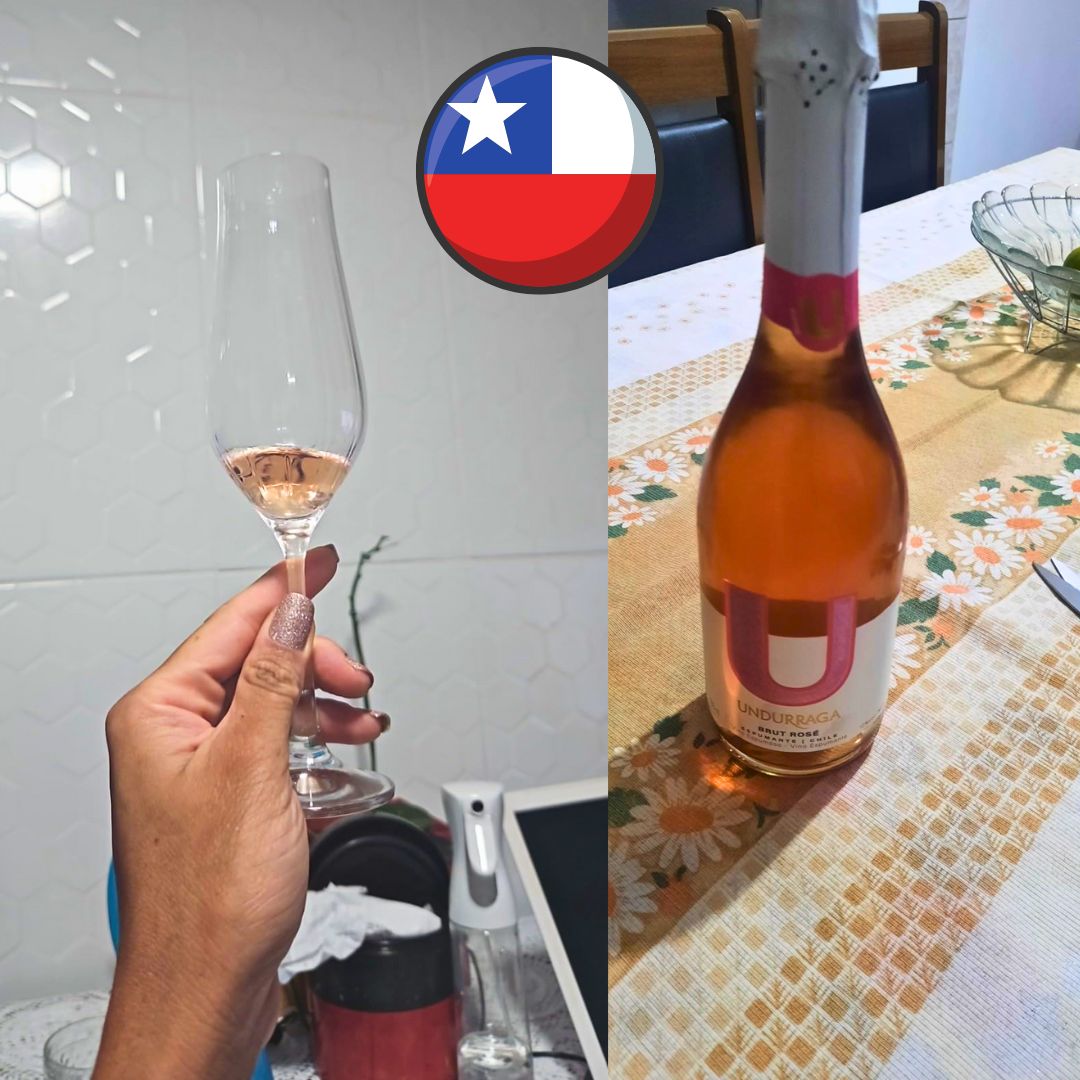 Vinho Espumante Chileno Espumante U By Undurraga DO Región de Aconcagua Rose Brut 750 ml na Amazon