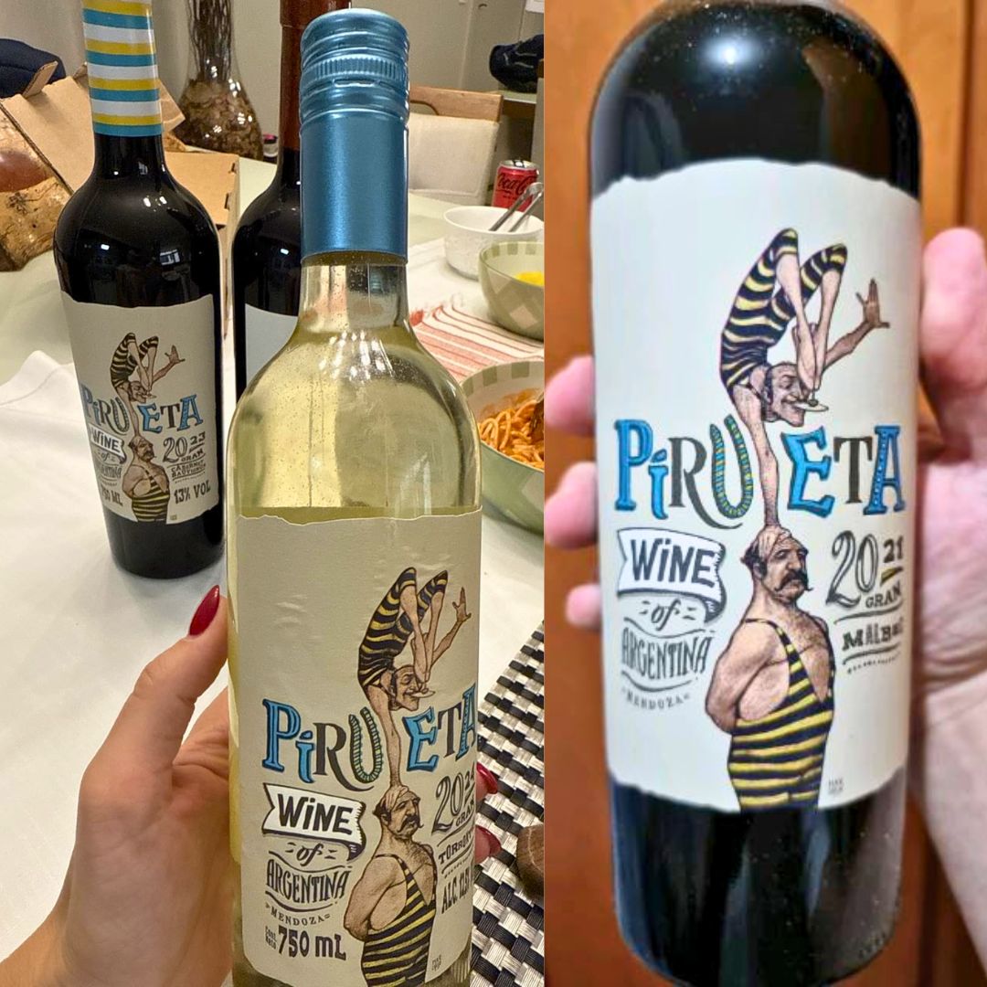 Vinho Fino Tinto Argentino Pirueta Varietal Malbec 750ml na Amazon