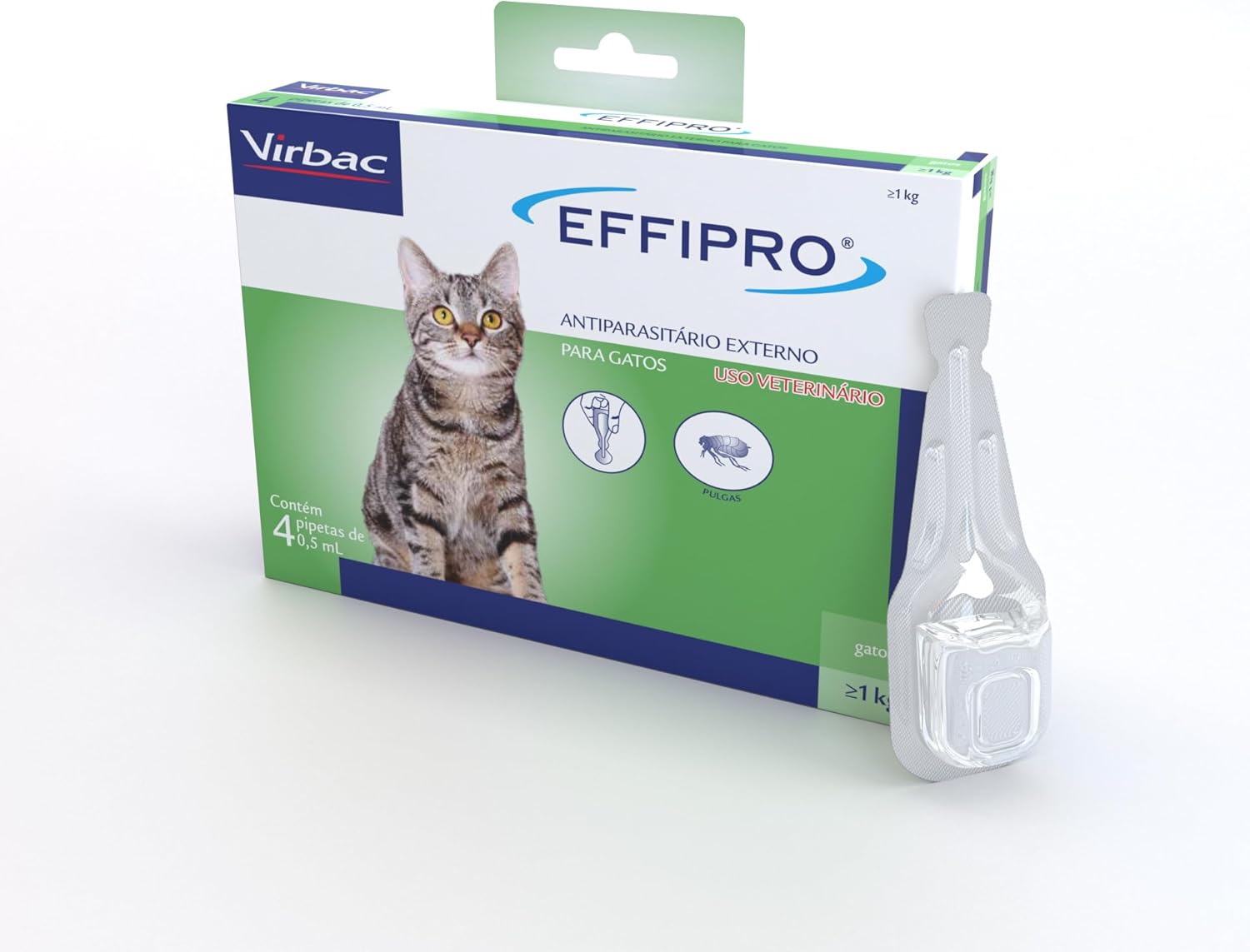 Virbac Effipro Antipulgas e Carrapatos para Gatos com 4 Pipetas na Amazon