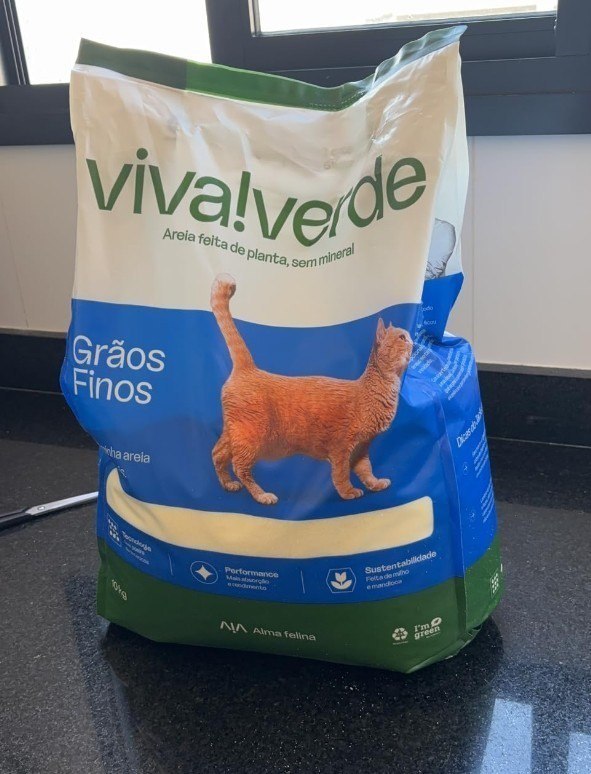 Viva Verde Areia Higiênica Biodegradável para Gatos Grãos Finos 4kg na Amazon
