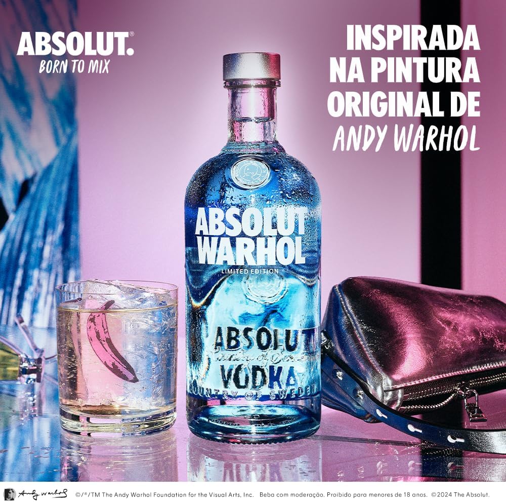 Vodka Absolut Warhol Edição Limitada – 1 Litro na Amazon