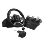 Volante Gamer PCYES W270, com Force Feedback, Pedais e Câmbio, para PC, Xbox e PlayStation – W270 na KaBuM!