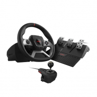 Volante Gamer PCYES W270, Com Force Feedback, Pedais E Câmbio na KaBuM!