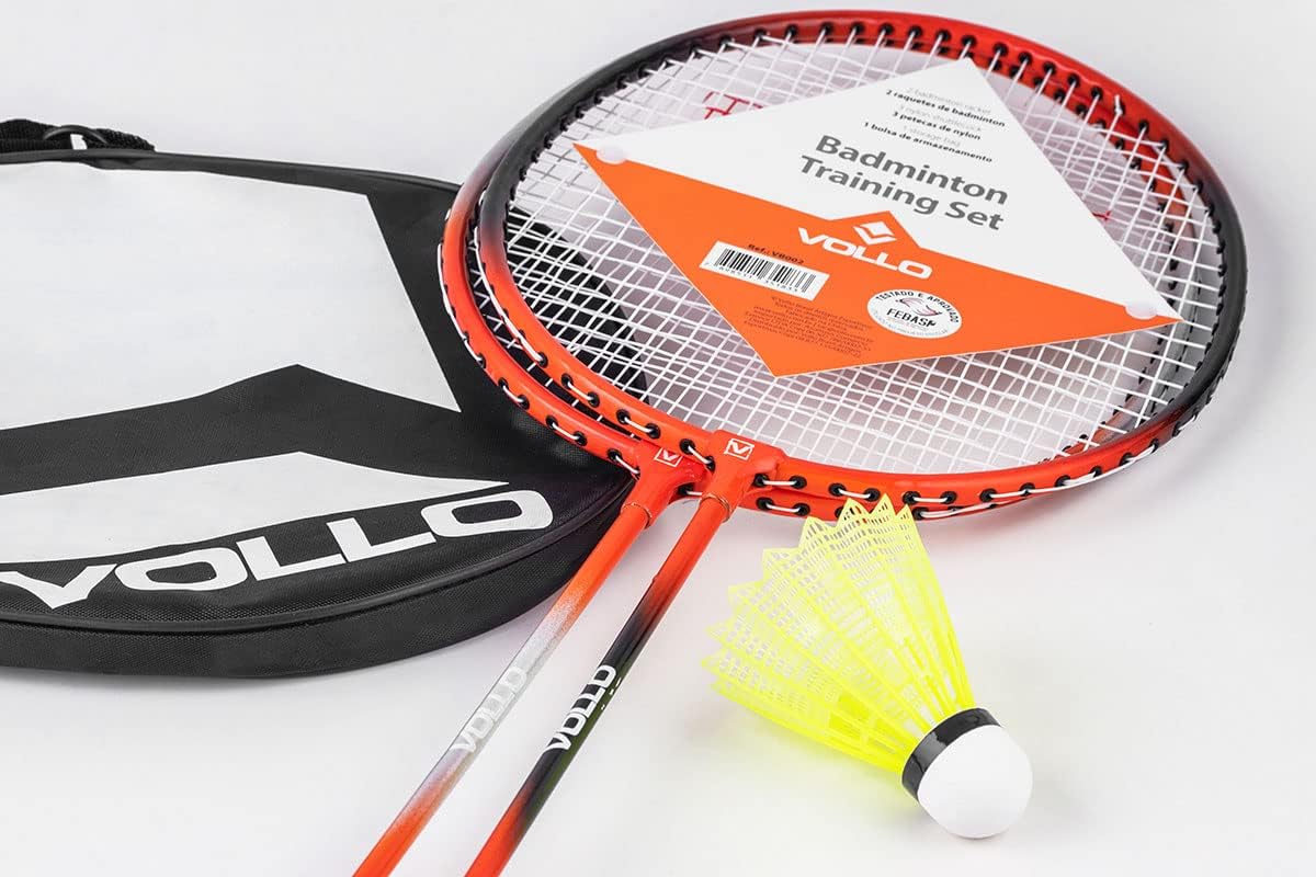 Vollo Kit Badminton 2 Raquetes + 3 Petecas na Amazon