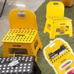 Vonder Banqueta Plástica Dobrável Amarela Altura 220 Mm Com Encosto na Amazon