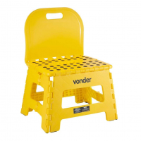 Vonder Banqueta Plástica Dobrável Amarela Altura 220 Mm Com Encosto na Amazon