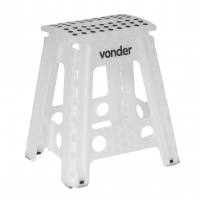 Vonder Banqueta Plástica Dobrável Branca Altura 450 Mm na Amazon