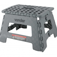 Vonder, Banqueta Plástica Dobrável, Cinza, Altura 220 Mm. na Amazon