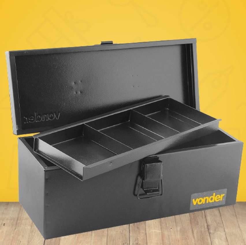 Vonder Caixa Metálica Para Ferramentas Tipo Baú Com Bandeja Com 40 Cm Vdo2575 na Amazon