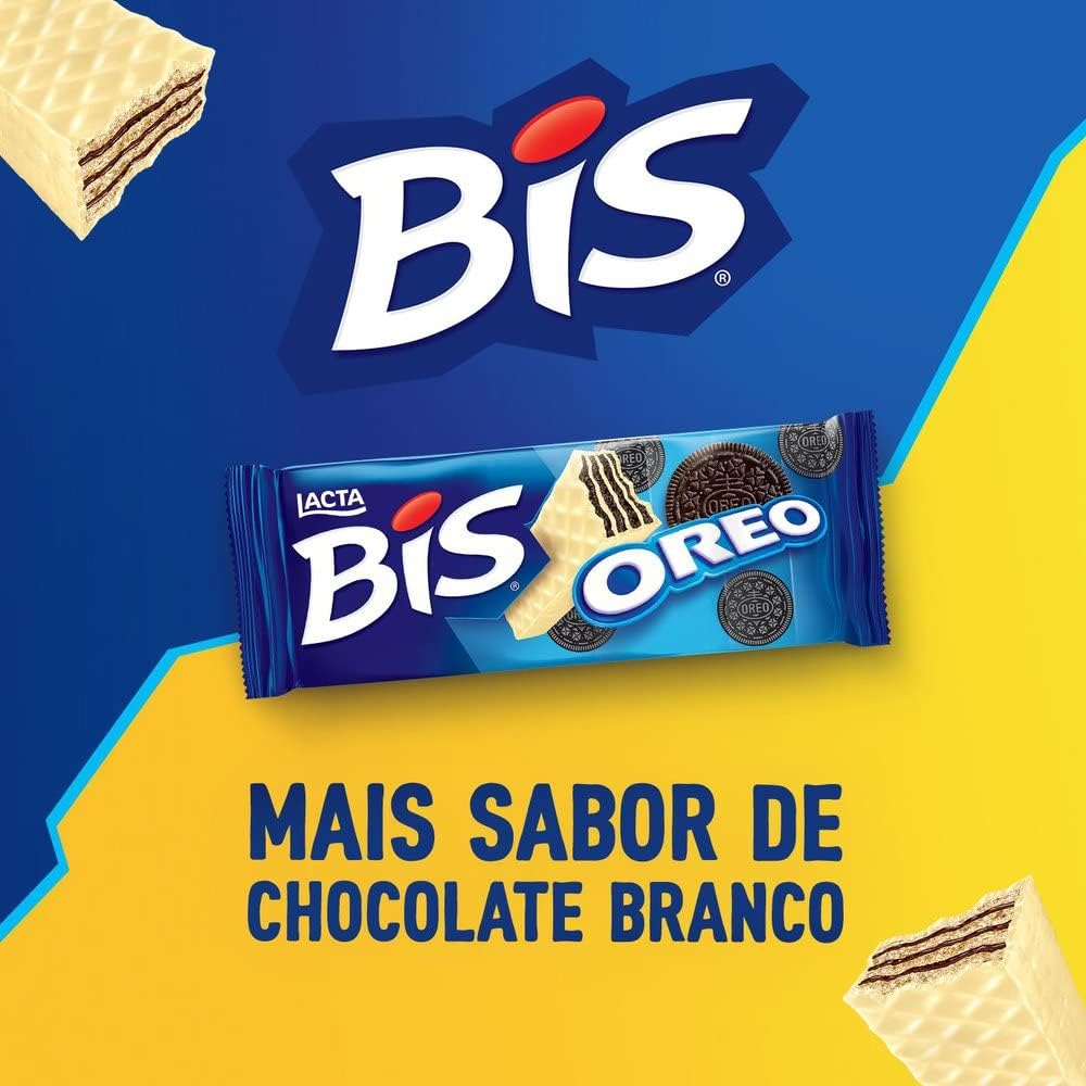 Wafer Oreo Cobertura Chocolate Branco Lacta Bis Pacote 100,8G na Amazon