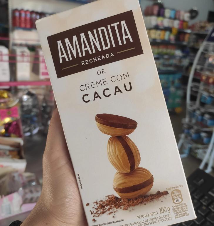 Wafer Recheado Chocolate Amandita 200g na Magazine Luiza
