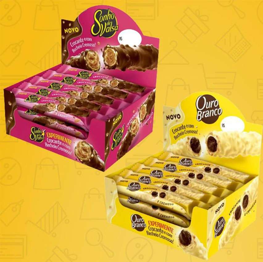 Wafer Recheado Chocolate Lacta Stick Sonho De – Valsa 375g Display Com 15 Unidades na Magazine Luiza