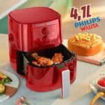Walita, Air Fryer, RI9201/41, Fritadeira Série 3000, Philips, com 4.1L de capacidade, Vermelha, 1400W, 110v na Amazon
