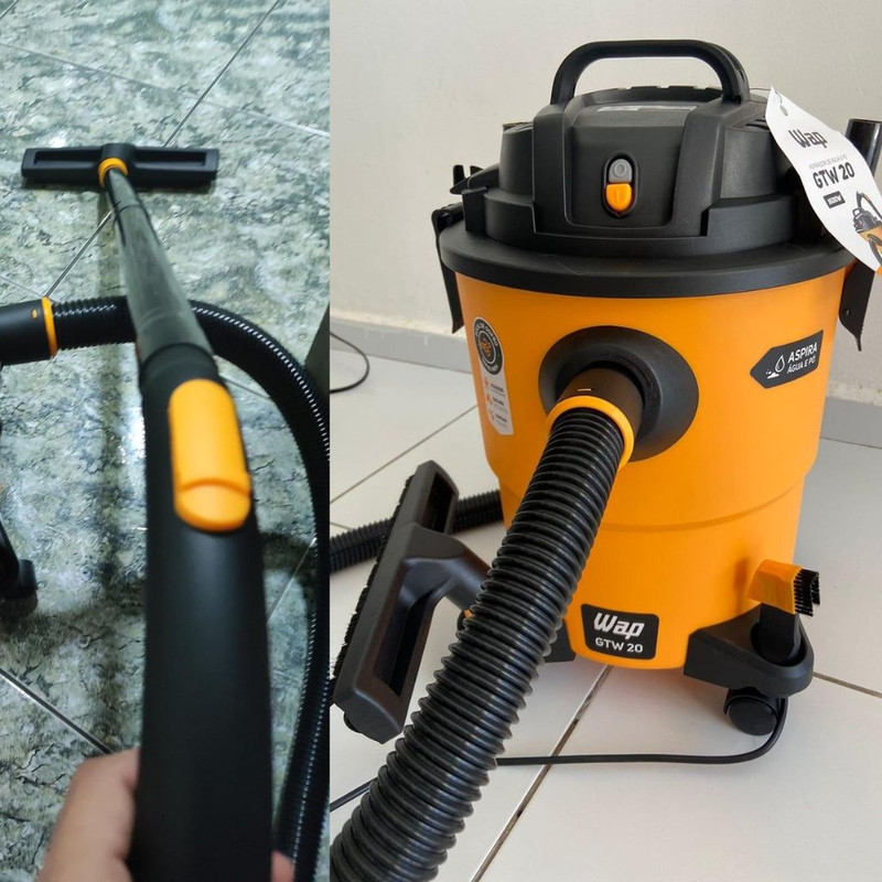 WAP Aspirador de Pó e Água 20L 1600W Vácuo de 160mbar com Regulagem de Sucção Bocal de Sopro e Porta Acessórios WAP GTW 20 na Amazon