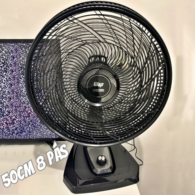 WAP FLOW TURBO Ventilador 2 em 1 Mesa e Parede 180W 50 cm 8 Pás Potente Silencioso e Econômico com 3 Velocidades  na Amazon