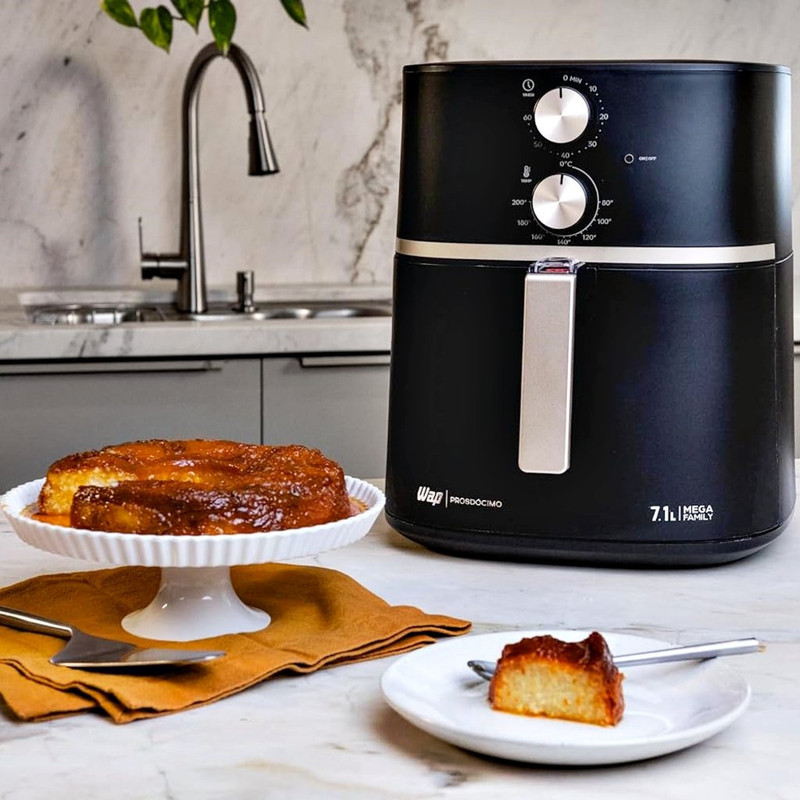 WAP Fritadeira Elétrica Air Fryer 7,1 Litros Cesto e Grelha Removíveis 1500W com Duplo Revestimento Antiaderente e Aviso Sonoro, Assa, Gratina e Frita WAP AIRFRY Mega Family na Amazon