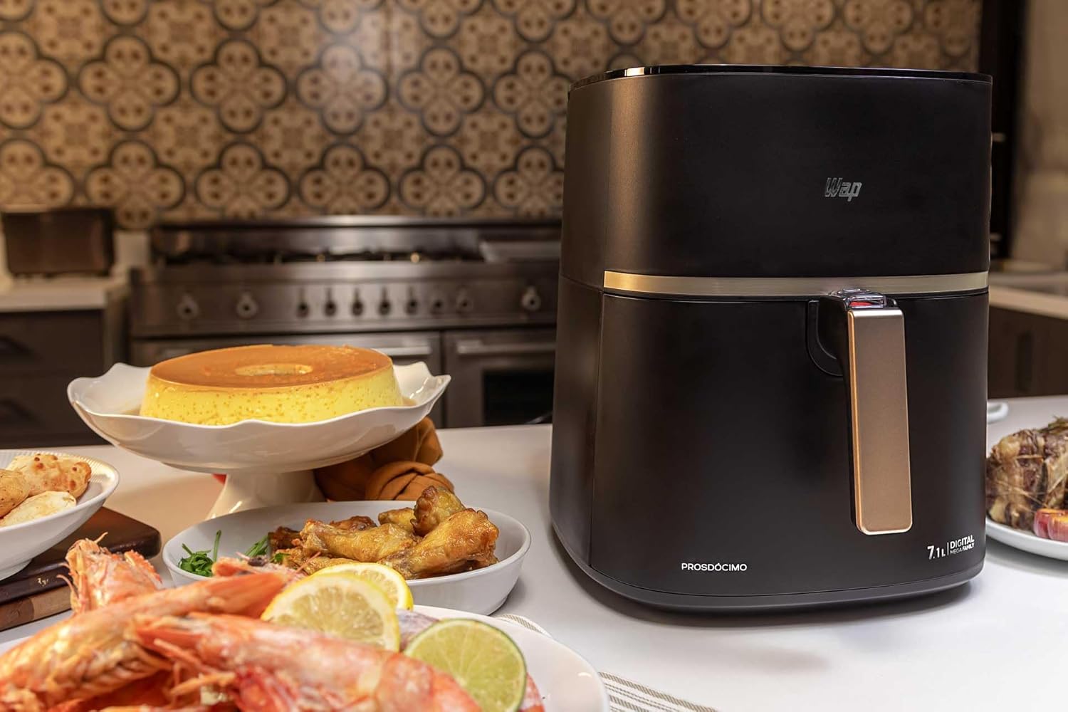WAP Fritadeira Elétrica Air Fryer MEGA FAMILY DIGITAL 7,1 Litros, Revestimento Antiaderente, 16A 1700W na Amazon
