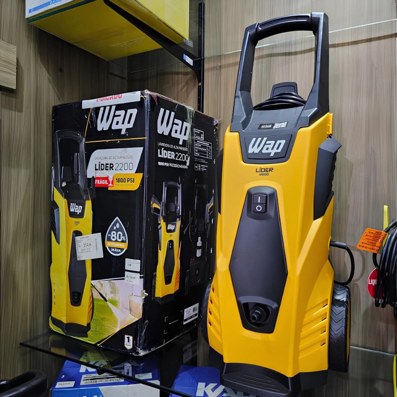 WAP Lavadora de Alta Pressão LÍDER 2200, 360L/h, com Jato em Leque e Concentrado, 1800psi 1750W na Amazon