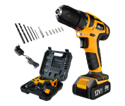 WAP Parafusadeira e Furadeira à Bateria 12V BPF-12K3, Kit de 13 Acessórios e Maleta, Empunhadura Emborrachada, Bivolt na Amazon