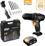 WAP Parafusadeira E Furadeira Com Impacto Bpfi 12K4 A Bateria Li-Íon De 12V Torque 18 Níveis Sem Fio Maleta E Kit De 13 Acessórios Bivolt na Amazon