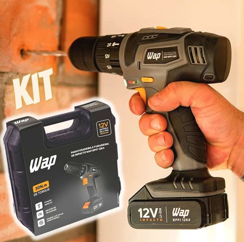 WAP Parafusadeira E Furadeira Com Impacto Bpfi 12K4 na Amazon