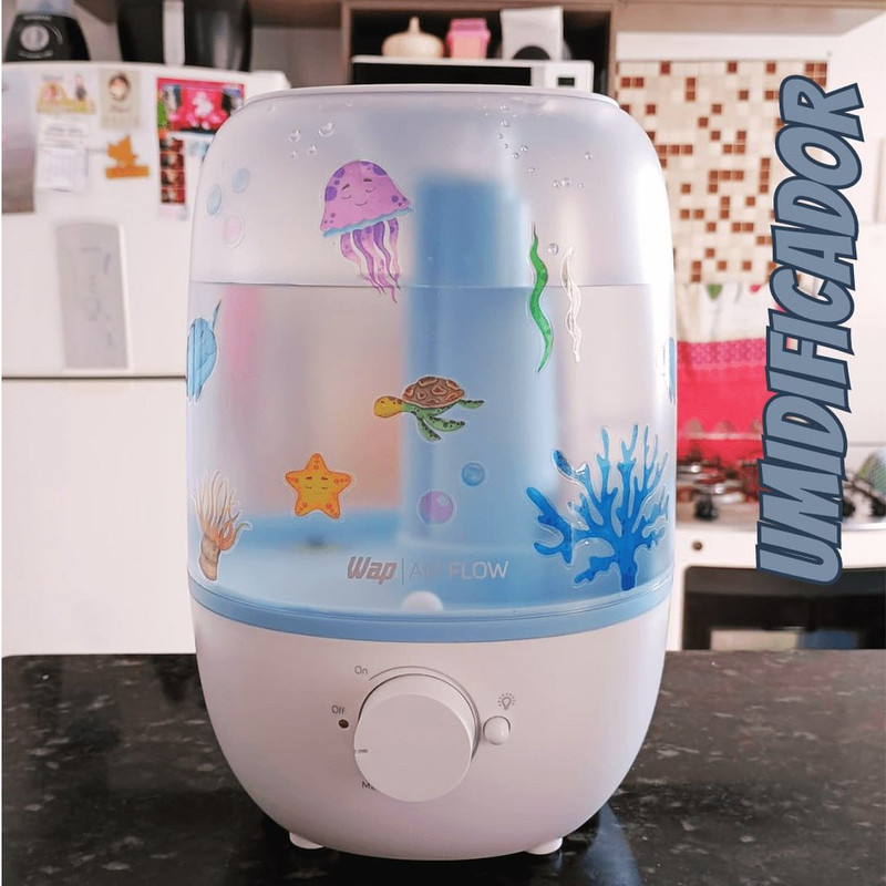 WAP Umidificador de Ar Ultrassônico 2,3 Litros com Luminária e Aromatizador de Ambientes WAP AIR FLOW U2 Bivolt na Amazon