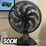 WAP Ventilador de Mesa e Parede 50cm FLOW TURBO, com Tecnologia Silenciosa e Econômica, 8 Pás e 3 Velocidades, 180W na Amazon