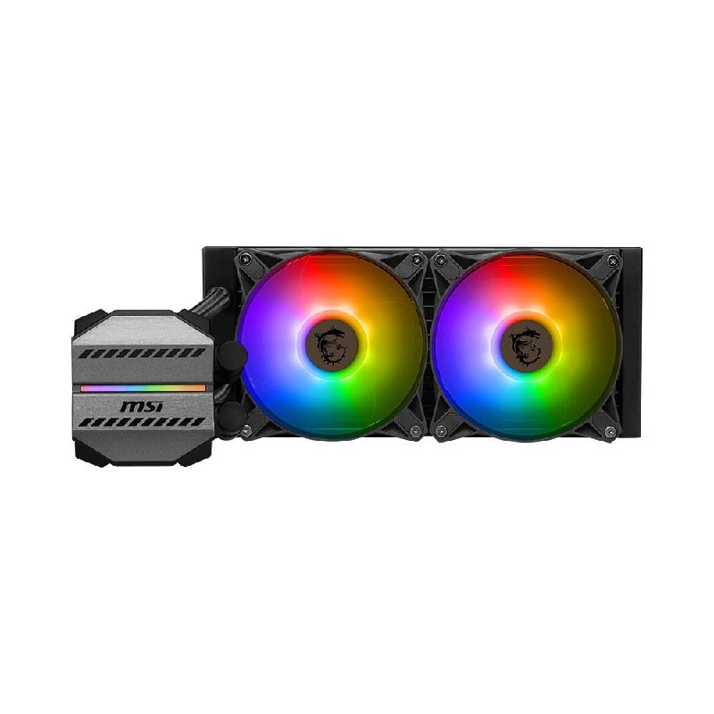 Water Cooler MSI Mag Coreliquid M240, ARGB, 240mm, AMD/Intel, Preto na KaBuM!
