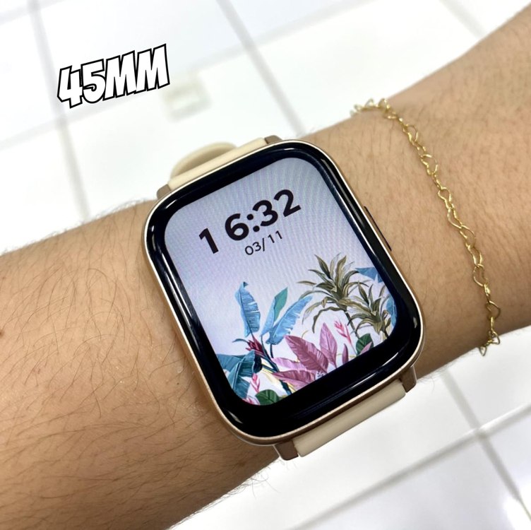 WB SmartWatch tela 1,85″ 45mm Fitness tracker 24 modos esportivos ultra leve até 10 dias de bateria À prova d’água e Watchfaces Rosa (Rosa) na Amazon