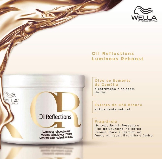 Wella Professionals Oil Reflections Luminous Reboost – Máscara Capilar 500ml na Casas Bahia