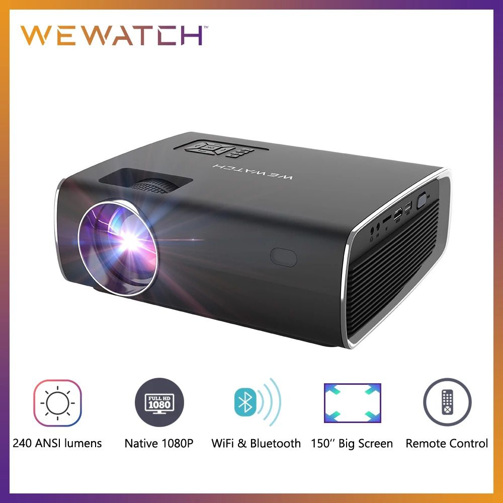 Wewatch V56 Projetor 1080P Cupom na Aliexpress