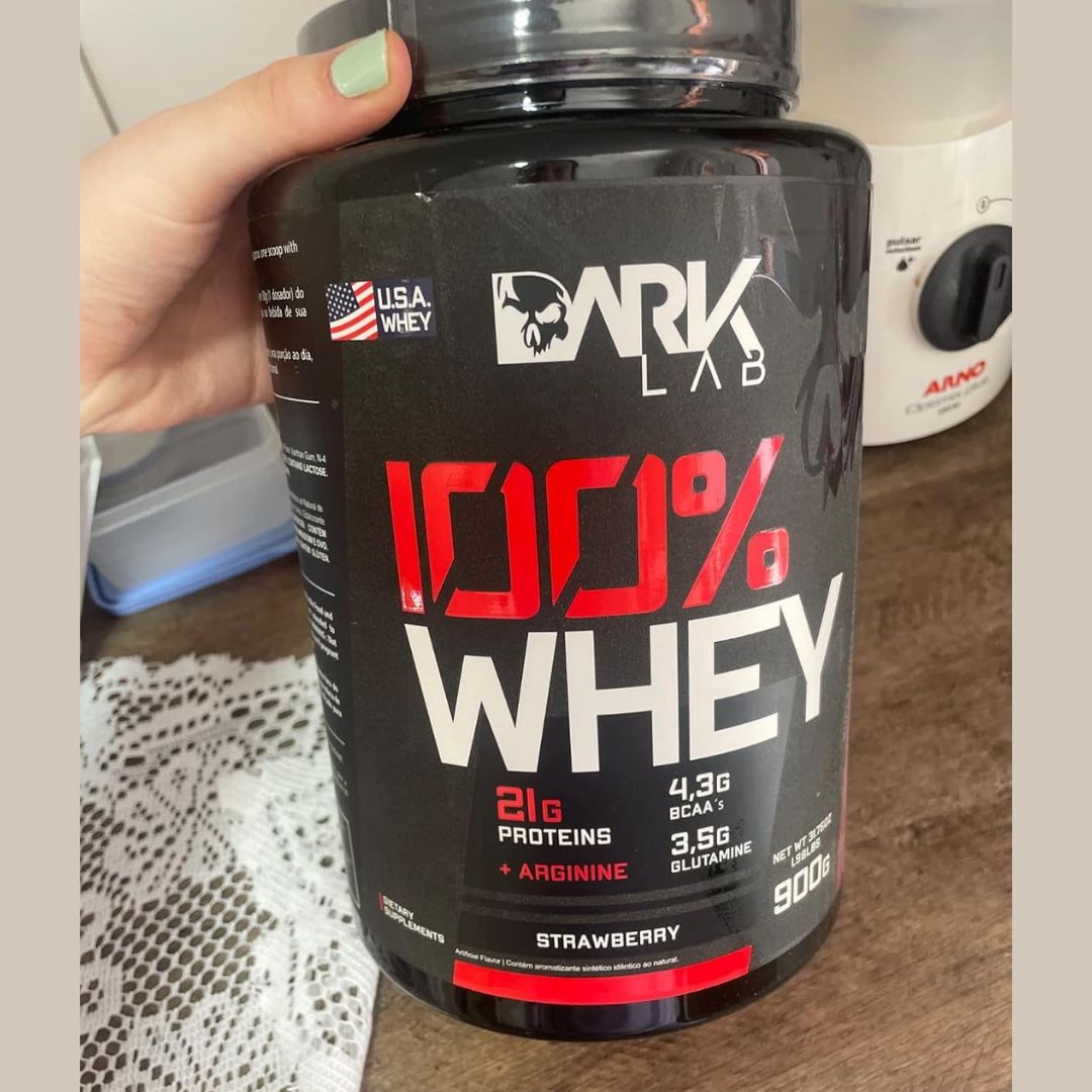 Whey 100% Concentrado Pote 900G Dark Lab (900g, Morango) na Amazon