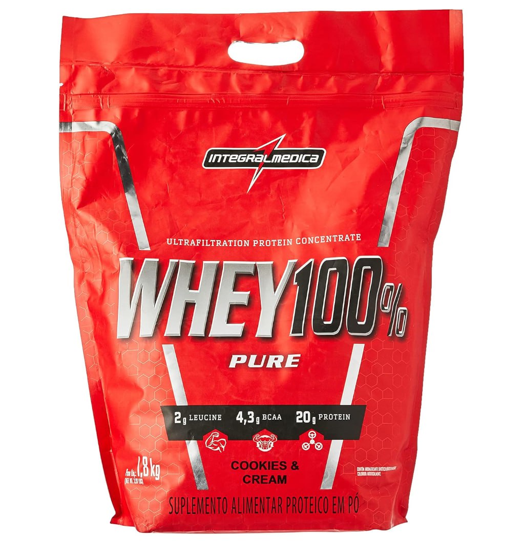Whey 100% Cookies And Cream Pouch 1, 8Kg, Integralmedica, 1.8kg na Amazon