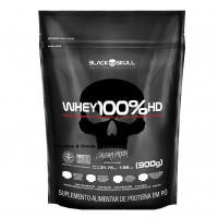 Whey 100% Hd - 900G Refil Cookies E Cream, Black Skull na Amazon