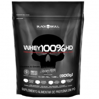 Whey 100% Hd - 900G Refil Cookies E Cream, Black Skull na Amazon