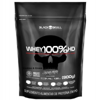 Whey 100% Hd - 900G Refil Cookies E Cream, Black Skull na Amazon